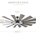 Heavy Duty 72 Inch Outdoor Ceiling Fan Serving Big Porch Vibes With A Knockout Windmill Frame And Weathered Oak Blades Pushing Serious Airflow Plus Dimmable Remote Led And Energy Star Cool Factor - ceiling fan dimensions and design details