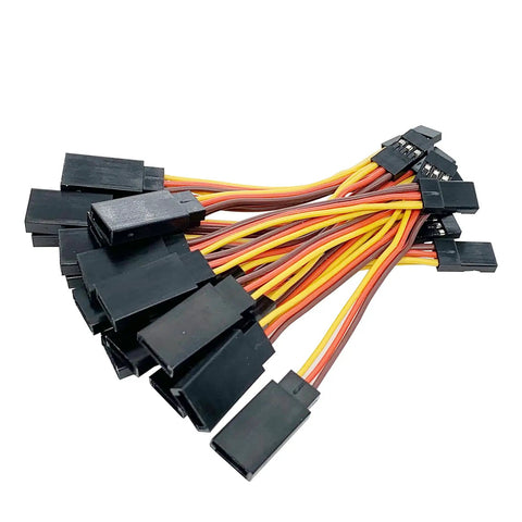 10 Piece Servo Y Harness Splitter Cables 1 Male To 2 Female JR Futaba Style Extension Wires for RC Models, 26AWG, 2 Inch Leads