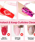 Colored Liquid Latex For Nails Peel Off Barrier 15ml with Plastic Nail Stick for mess-free manicures highlighting cuticle protection.