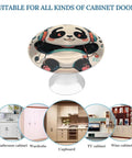 Antique Stainless Steel Round Cabinet Knobs And Drawer Handles 2 Pack Hella Durable Metal Kitchen Furniture Hardware Slick Design Top Tier Quality Upgrade - Panda design cabinet knob on a pedestal.