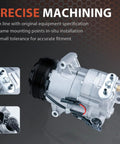 Top Shelf AC Compressor Kit Coupled With Heavy Duty Clutch Slick Cabin Climate Control Rig Tune Up For Chevrolet Cruze 1.8L showing precise machining details.