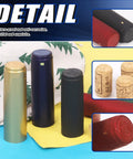 Sharp Pvc Heat Shrink Wine Bottle Capsule Kit featuring colorful caps in gold, navy, black, and red, ideal for sealing wine bottles.