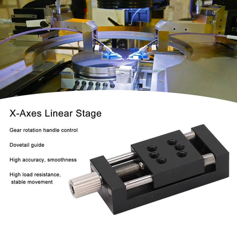 10mm Stroke Linear Stage With Dovetail Groove Guide 20x20mm Fine Tuning Linear Sliding Table For CNC Routers DIY Projects