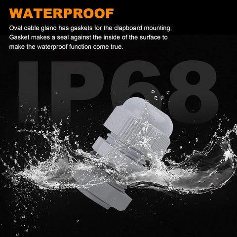 15 Pack NPT 1/2 Inch Nylon Cable Glands Electrical Strain Relief Cord Connector IP68 Waterproof Adjustable in water splash