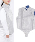 Electric Fencing Lame Jacket With Adjustable Collar And Durable Non Washable Metal Vest For Foil Competition Training Right Hand Size 44