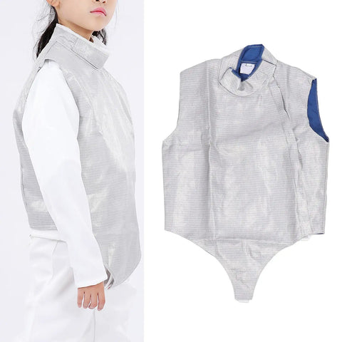 Electric Fencing Lame Jacket With Adjustable Collar And Durable Non Washable Metal Vest For Foil Competition Training Right Hand Size 44