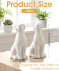 Adorable White Ceramic Dog Toilet Bolt Covers Transform Your Bathroom With These Hella Stylish Screw Caps That Bring Real Personality To Your Space While Offering No Sweat Install 2 Piece Set, size 3.35 x 1.77 in.