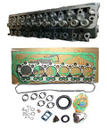 Premium Quality Top Shelf 6D34 Cylinder Head With Full Gasket And Valve Kit For Mitsubishi MG230 Motor Grader, detailed assembly and gasket set.