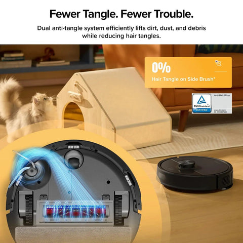 Smart Robot Vacuum And Mop With Self Empty Dock No Fuss Hands Free Cleaning Up To 9 Weeks 10000Pa Suction Q7 M5 Plus Dual Anti Tangling System