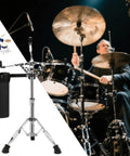 Youeon Heavy Duty Double Braced Snare Drum Stand With Stick Holder Fits 10 14 Inch Kicks Adjustable Height For Beginners And Pros Alike with rubber feet