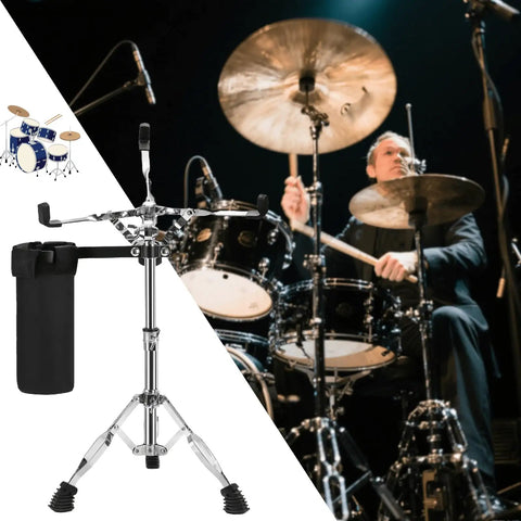 Youeon Heavy Duty Double Braced Snare Drum Stand With Stick Holder Fits 10 14 Inch Kicks Adjustable Height For Beginners And Pros Alike with rubber feet