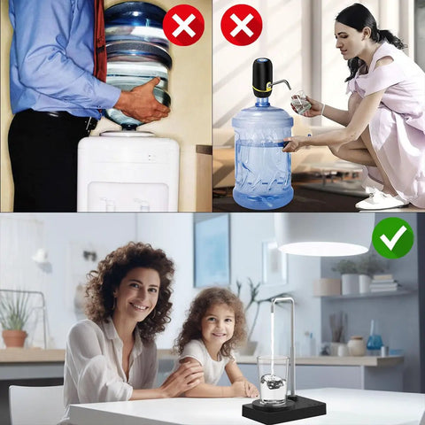 Portable Desktop Water Dispenser With Auto Pump And USB Rechargeable Water Bottle Pump for home, office, and outdoor use.