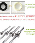 SFA1610 Ball Screw End Machined With Ball Nut Pro Grade 16mm Diameter 250mm To 2000mm Anysize Roller Screw End Machining With Single Ball Nut Optional Lengths 250mm 300mm 350mm 360mm 400mm 450mm 500mm 550mm 600mm, ball screw shafts with nuts and plastic returners