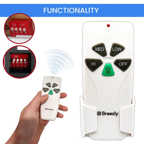 Replacement Ceiling Fan Remote Control With Speed Adjustment And Light Dimming Wall Mount For Harbor Breeze Kichler And Westinghouse Fans Multi Function Controller That Makes Fan Setup A Breeze
