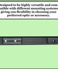 CVA Paramount Picatinny Scope Rail 20 MOA Aluminum 6063 T6 black finish shown with holes for mounting.