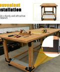 Beefy 8 Pack Workbench Corner Brackets Kit For DIY Tables And Shelves, 2x4 Steel L Brackets on woodworking bench