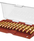 13 Piece Brass Bore Jag Cleaning Kit With Storage Case For Rifle Maintenance And Cleaning, Caliber Specific Jags For.17 To.46 Calibers