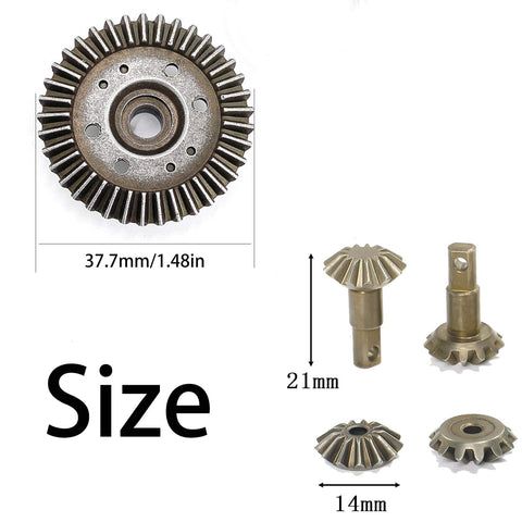 Upgraded Differential Gear Set Kit For 1/10 RC Cars Includes Output Gears 2 Spider Gears 2 And Spur Gear Compatible With Slash 4x4
