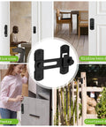 Heavy Duty Gate Latch for Barn Doors and Fences in Matte Black 201 Stainless Steel Gate Hardware installed on various doors