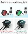 Heavy Duty Led Traffic Signal Light For Loading Docks And Car Washes With Easy Push Button Control showing red and green lights.