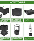 Assembly guide for 2 Pack Raised Garden Bed Planter Box With Trellis, 57 Inch Self Watering Tomato Planters For Climbing Plants, Tomato Cage Trellis For Vegetables And Vines, Indoor Outdoor Patio Garden.