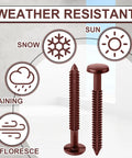 18 Pack Three Inch Vinyl Shutter Fasteners For Window Panels Lok Pins Screws Spikes And Anchors Burgundy Red Durable DIY Friendly