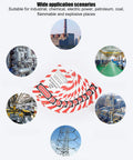 Heavy Duty Lockout Tagout Tags 10 Pack built tough for real job sites, showing various industrial applications and clear warning labels.