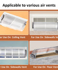 Two Pack Air And Heat Deflectors For Vents Sidewalls And Ceiling Registers Adjustable from Eight Point Five to Fifteen Inches