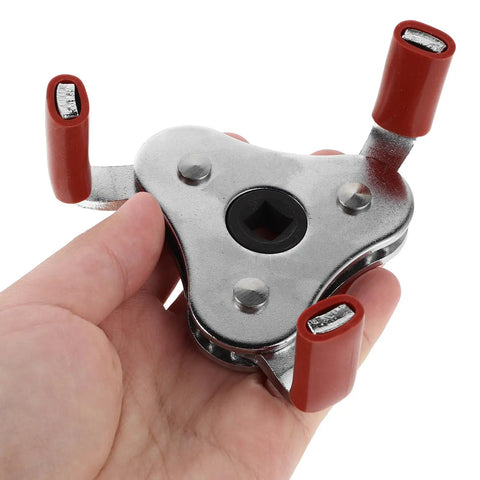 Heavy Duty Aluminum Smoke Transducer Remover with Slick Quick Release Gripper Head held in hand, showcasing its sturdy build.