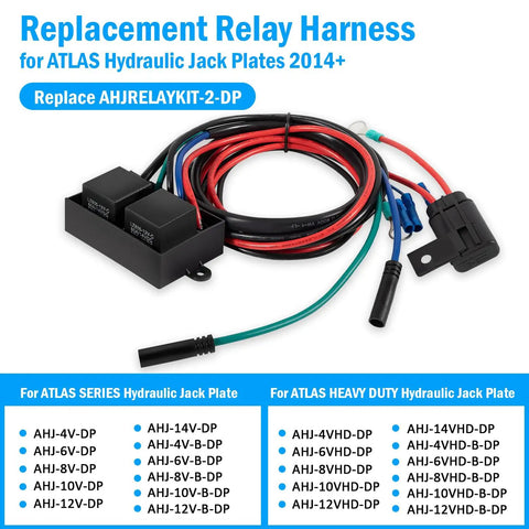 Replacement Relay Harness For Hydraulic Jack Plates 2014 And Up Compatible With AHJ Series DP Jack Systems AHJRELAYKIT 2 DP