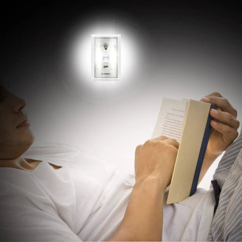 Person reading with Bright 200 Lumen Cordless COB LED Night Light With Magnetic Mounts And No Wires Needed Battery Operated Easy Install