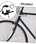 Premium Heavy Duty Alloy C Shape Brake Set Forged From Durable Steel Compatible With Road Or Mountain Bikes Black Finish close-up view.
