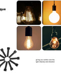 Upgrade Your Home Lighting Game With These 10 Pc Black Lamp Switch Knobs For Floor And Table Lamps Featuring Fine Tuning Control Easy Install Plastic Handles That Make Dimming And Adjusting Brightness Total Vibe, 10 black plastic knobs