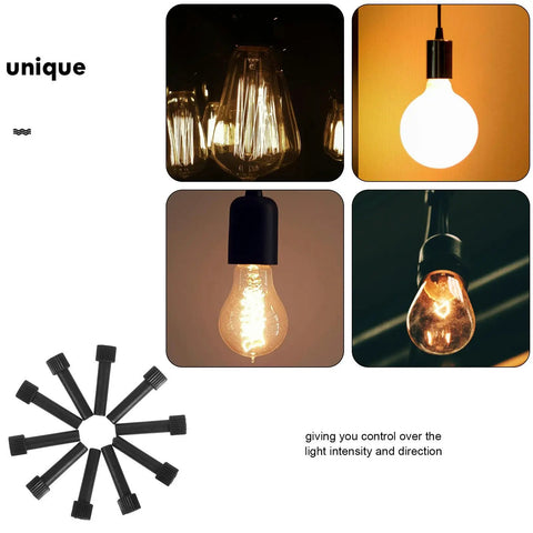 Upgrade Your Home Lighting Game With These 10 Pc Black Lamp Switch Knobs For Floor And Table Lamps Featuring Fine Tuning Control Easy Install Plastic Handles That Make Dimming And Adjusting Brightness Total Vibe, 10 black plastic knobs