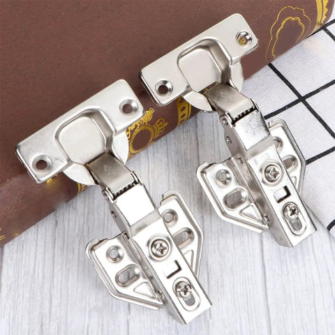 Hydraulic Cabinet Hinges With Quiet Operation 4 Pack Stainless Steel Heavy Duty Hinges for Kitchen Cabinets, smooth and rust-resistant