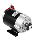 Heavy Duty Brushed DC Motor Gear Reduction Unit, 48V 600W 450 Rpm Electric Bike Conversion Kit side view with silver and black casing.