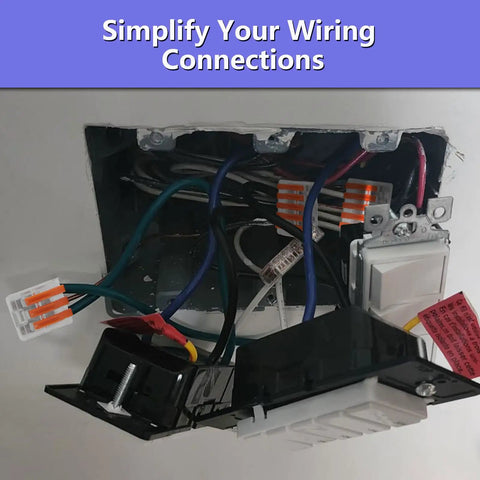Transparent Housing Lever Wire Connector Kit With Test Hole For Quick Splice Connections in wall junction box setup