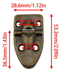 Retro Iron Suitcase Hinges 4 Pack With Installation Screws For Cabinets Drawers Storage Boxes Gift Boxes Jewelry Boxes