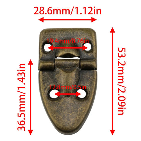 Retro Iron Suitcase Hinges 4 Pack With Installation Screws For Cabinets Drawers Storage Boxes Gift Boxes Jewelry Boxes