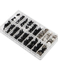 Rock Solid 360Pcs Rust Proof Flat Head And Countersunk Computer Screws M2 M2.5 M3 stainless steel screw assortment in organizer box.