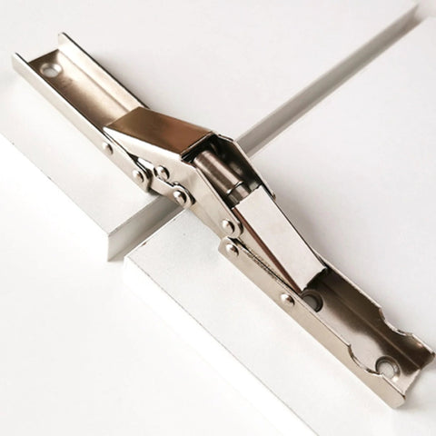 Hidden Cabinet Door Hinges 90 Degree Invisible Folding Hinge 4 Pack With No Visible Hardware for Flush Mount Doors, front view