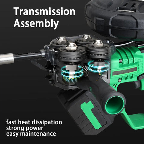Close-up of NYANS Portable Cordless Electric Wire Puller transmission assembly with strong power and efficient heat dissipation.
