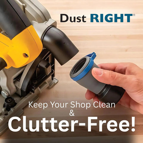 Connecting Flexiport Power Tool Hose Kit With 3 To 12 Foot Expandable Hose to a tool for lightweight dust collection.