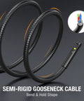 Dope Triple Lens Borescope Camera 16.5ft With 5 Inch IPS Screen And 234 Degree Field Of View For Automotive Home Wall And Pipe Inspection One Button Toggle Between Front And Side Views Durable Waterproof Probe For Mechanics semi-rigid gooseneck cable