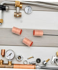 Sick 12 7 Mm Copper Pipe Couplings With Groove Stop For Seamless Welding And Air Conditioning HVAC Water Systems That Hold Pressure Like A Boss on a workbench.