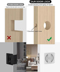 Brushed Nickel Pocket Door Lock And Latch, Contemporary Privacy Lock For Bathroom And Bedroom, installation comparison.