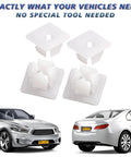 License Plate Screw Inserts Eight Pack Set Durable Nylon Retainer Clips for Domestic Vehicles