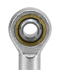 8mm Rod End Bearing Set 10 Pcs M8x1.25 Female Right Hand Thread Self Lubricating Articulated Bearings With Bronze Seat Ring And Hardened Chrome Plated Ball Built Tough For Linkages close-up