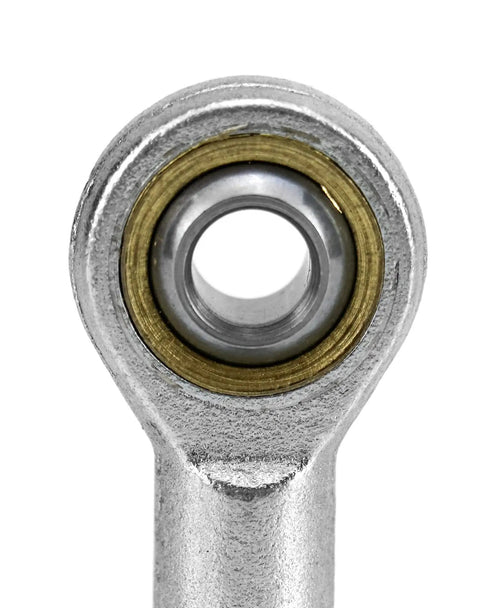 8mm Rod End Bearing Set 10 Pcs M8x1.25 Female Right Hand Thread Self Lubricating Articulated Bearings With Bronze Seat Ring And Hardened Chrome Plated Ball Built Tough For Linkages close-up