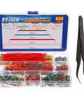 Ultimate DIY Breadboard Jumper Wires Kit, 840 Pcs With 14 Lengths From 2mm To 17mm in plastic case, tweezers included